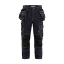BLÅKLÄDER Håndværkerbukser X1900 med stretch til børn Marineblå/Sort 5225