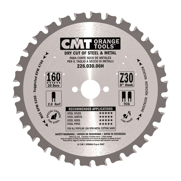 CMT Rundsavsklinge 136x1,5x20 Z30 Dry Cut