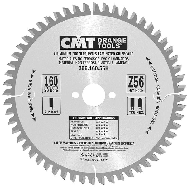 CMT Rundsavsklinge 160x2,2x20 Z56 NE NEG