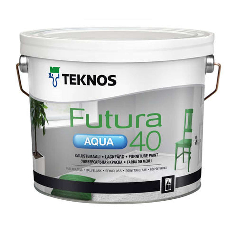 TEKNOS træ/metal maling Futura Aqua 40 ren hvid 2,7L