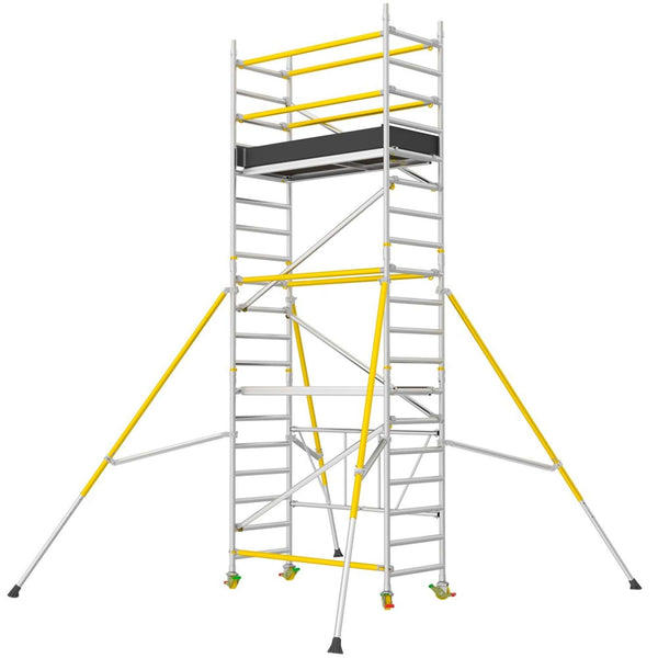 W.steps Håndværkerstillads 750 pk. 3,8 - 1 basis-, 1 tilbygnings-, 1 gelænder-, 1 støttebenspakke lav WFT 750-3,8