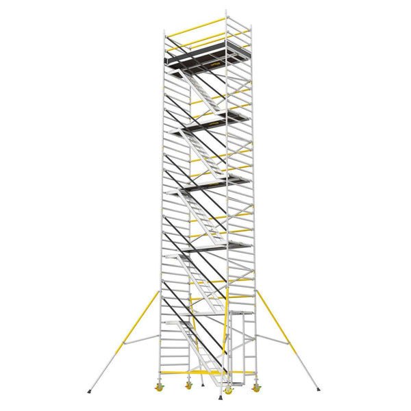 W.steps Trappestillads 1400 pk. 10,2m - 1 basispakke høj + 4 tilbygningspakker WST 1400-10,2