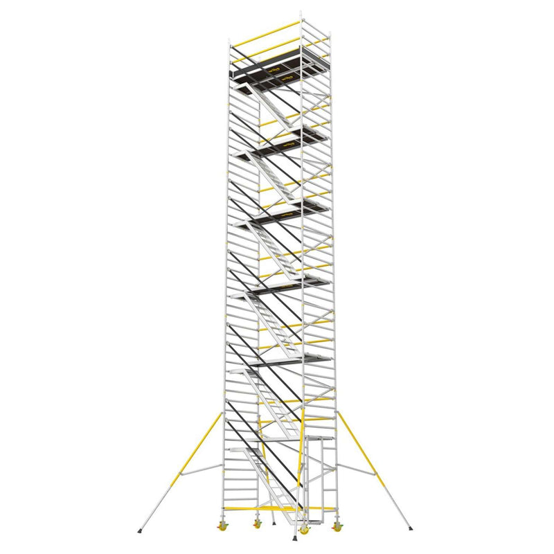 W.steps Trappestillads 1400 pk. 12,2m - 1 basispakke høj + 5 tilbygningspakker WST 1400-12,2