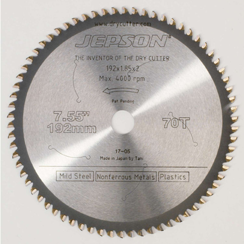JEPSON HM-Klinge 192mmx70Tx20mm hul til plader og profiler