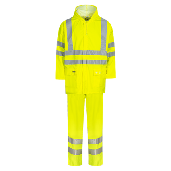 Lyngsøe arbejds regntøjssæt Hi-Vis EN471 saturn gul LR552