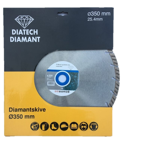 Diatech Diamantklinge TURBO Ø350 mm til beton