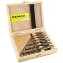 FAMAG Træ dybelborsæt HSS-G 7 Dele. Ø 3, 4, 5, 6, 8, 10, 12mm 1594