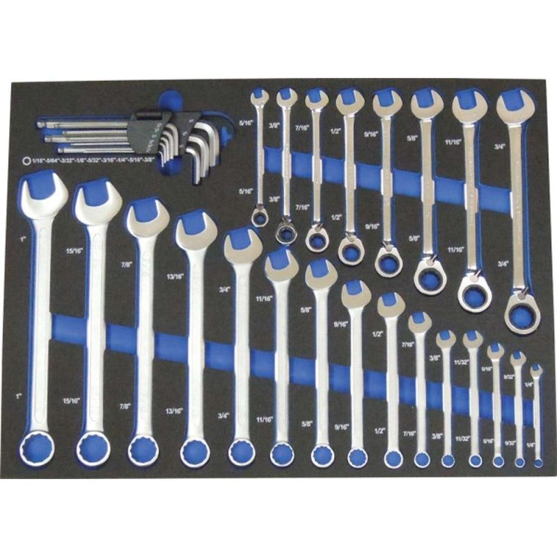 BATO Værktøjsvogn 7 skuffer og skab XXL TOMMER 208 dele.