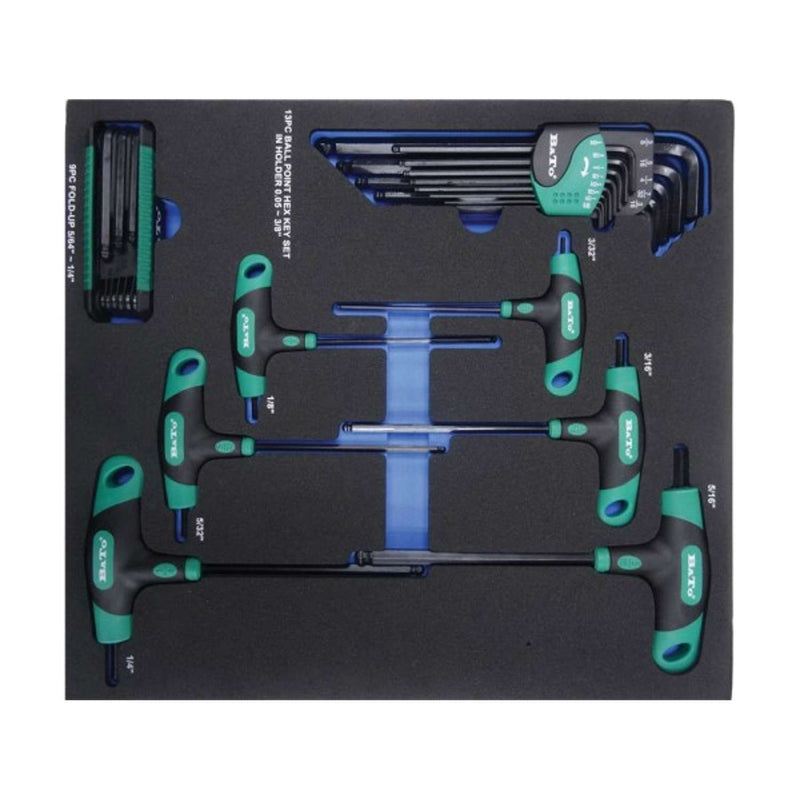 BATO Værktøjsvogn 7 skuffer og skab XXL TOMMER 208 dele.