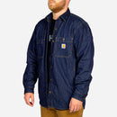 CARHARTT Skjorte Denim Fleece Lined Snap Front GLACIER