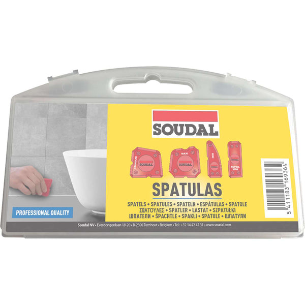 SOUDAL Glitte spartelsæt 4 dele i kuffert