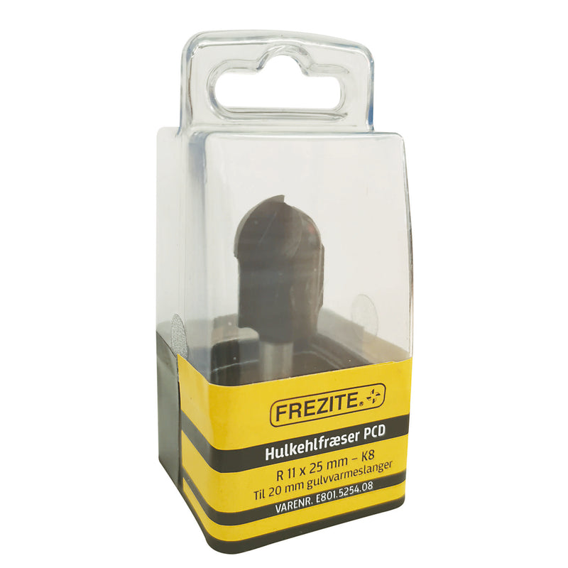 Frezite Hulkehlfræser DIA R11x25 K8 PCD til gulvvarmeslange
