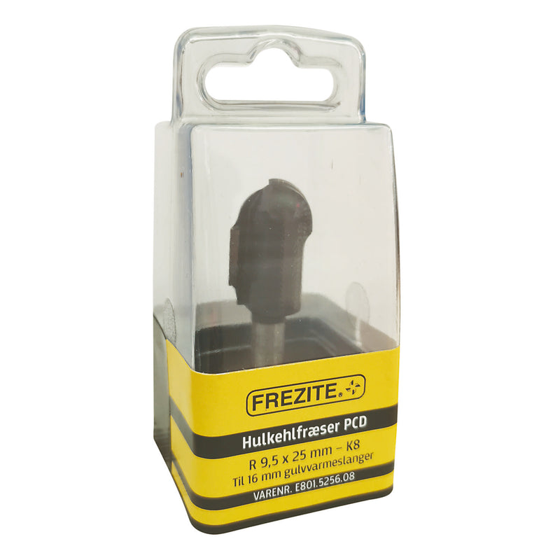 Frezite Hulkehlfræser DIA R9,5x25 K8 PCD til gulvvarmeslange