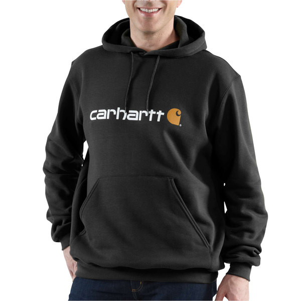CARHARTT Hættetrøje Signature Logo Hooded Sweatshirt Black