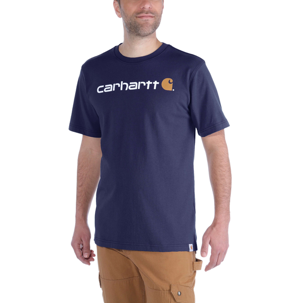 CARHARTT T-Shirt Core Logo S/S Navy