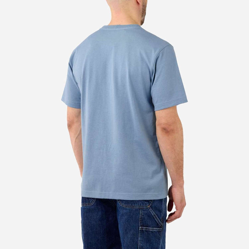 CARHARTT T-shirt Core Logo S/S ALPINE BLUE HEATHER