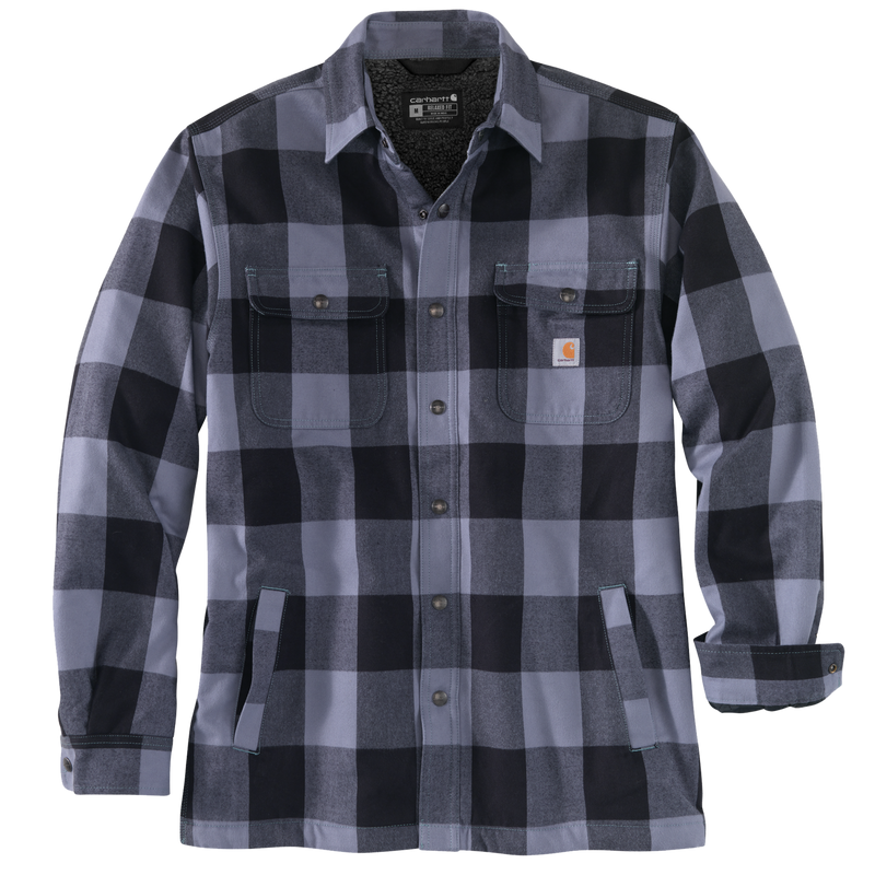 CARHARTT Skjorte Hubbard Sherpa Lined Shirt Jac Folkstone Gray
