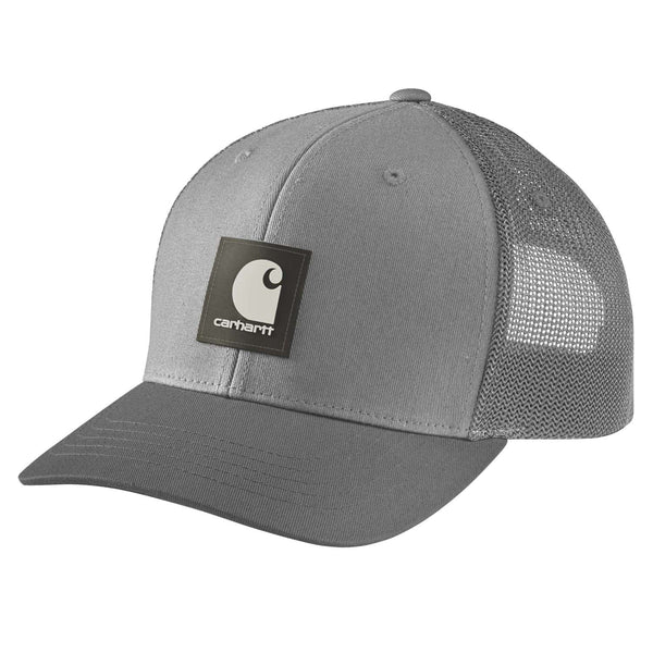 CARHARTT Kasket Twill Mesh-back Logo Patch Cap ASPHALT OFA