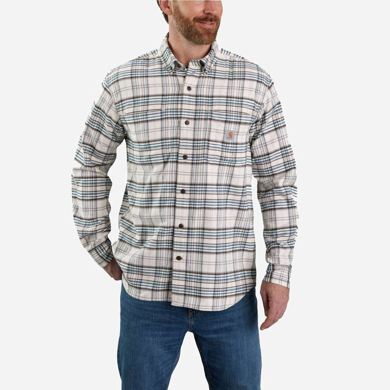 CARHARTT Midweight Flannel L/s Plaid Shirt MALT