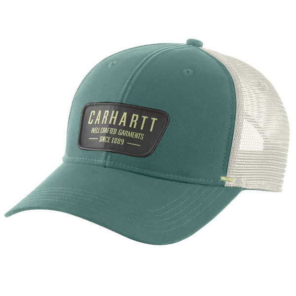 CARHARTT Kasket Mesh Back Crafted Patch Cap SLATE GREEN OFA