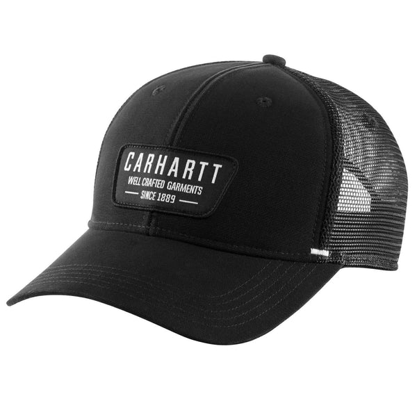 CARHARTT Kasket Mesh Back Crafted Patch Cap BLACK OFA