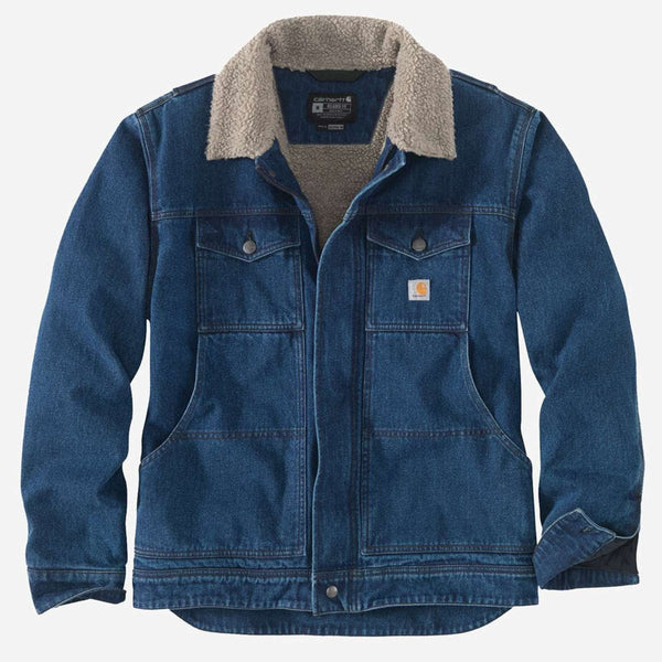 CARHARTT Relaxed Denim Sherpa Lined Jacket BEECH