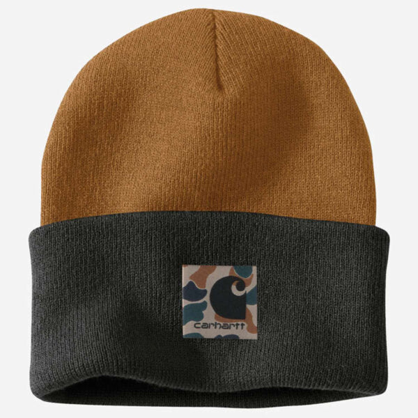 CARHARTT Knit Camo Patch Beanie CARHARTT® BROWN OFA