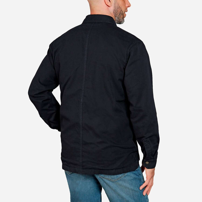CARHARTT Fleece Lined Snap Front Shirt Jac BLACK