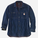 CARHARTT Skjorte Denim Fleece Lined Snap Front GLACIER