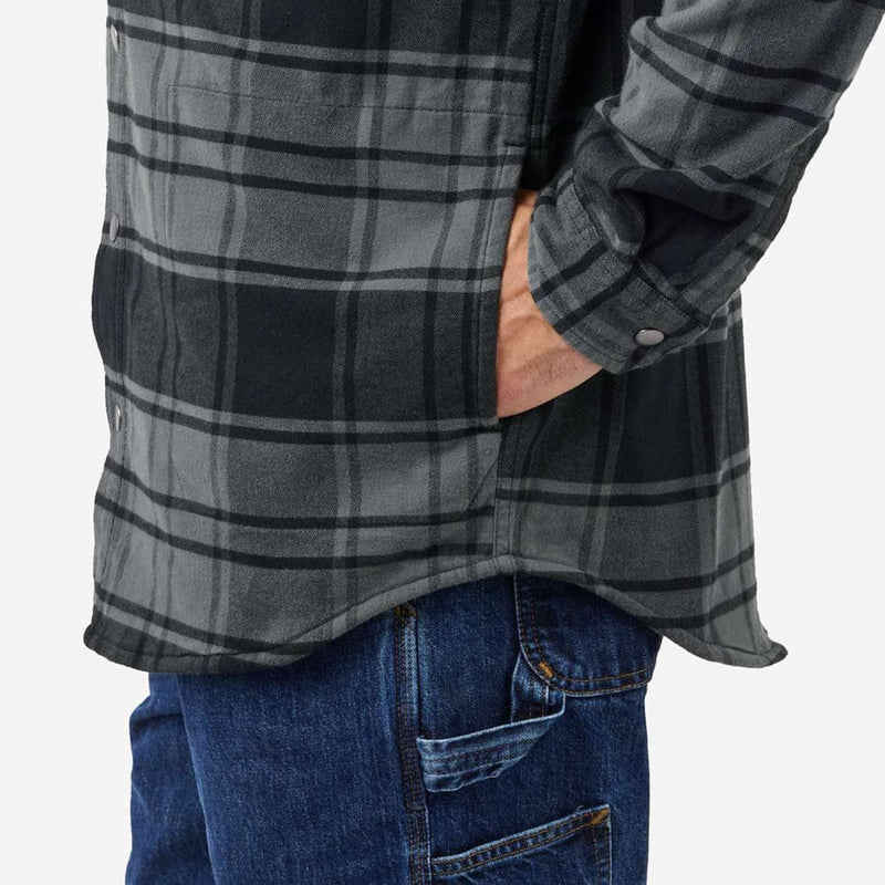 CARHARTT Skjorte jakke Flannel Fleece Lined Hooded ELM