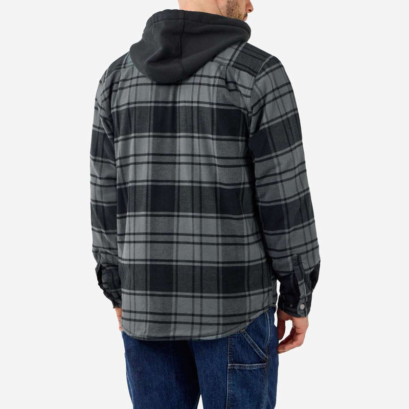 CARHARTT Skjorte jakke Flannel Fleece Lined Hooded ELM