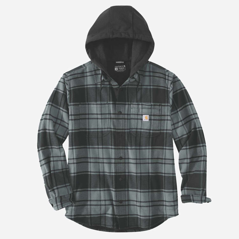 CARHARTT Skjorte jakke Flannel Fleece Lined Hooded ELM