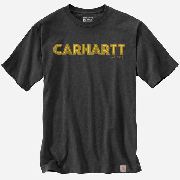 CARHARTT T-shirt Logo Graphic S/S CARBON HEATHER