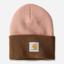 CARHARTT Hue knit Cuffed Tow-tone Beanie CAMEO BROWN