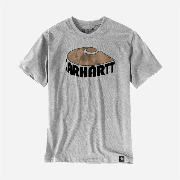 CARHARTT T-shirt S/S CAMO C GRAPHIC HEATHER GREY