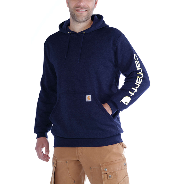 CARHARTT Hættetrøje Sleeve Logo Sweatshirt New Navy