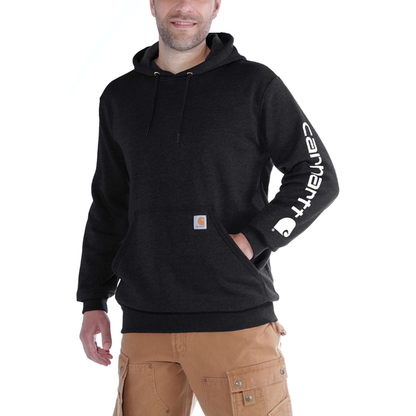 CARHARTT Hættetrøje Sleeve Logo Sweatshirt Black