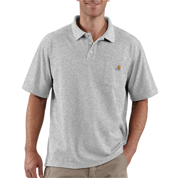 CARHARTT Polo Work Pocket S/S Heather Grey