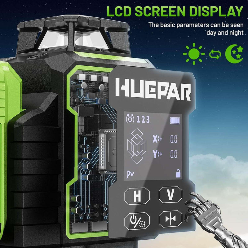 HUEPAR Krydslaser 3x360° W03CG GRØN