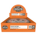 CMT Rundsavsklinge "Contractor" 165x1,7x20 Z24W 10stk AKKU