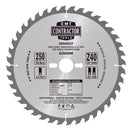 CMT Rundsavsklinge "Contractor" 250x2,6x30 Z40 W 5stk