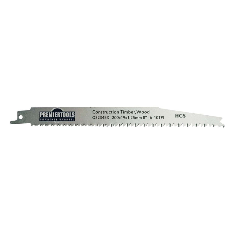Premier Tools Bajonetklinge 200mm HCS Træ 25 stk