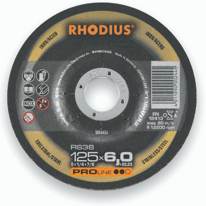 Rhodius slibeskive RS38 6,0mm 230mm