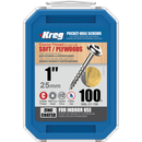 KREG Pocket-Hole skruer 25mm Zinc Coated Maxi-Loc grov gevind 100stk