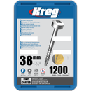 KREG Pocket-Hole skruer 38mm Zinc Coated Pan-Head fin gevind 1200stk