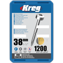 KREG Pocket-Hole skruer 38mm Zinc Coated Pan-Head fin gevind 1200stk