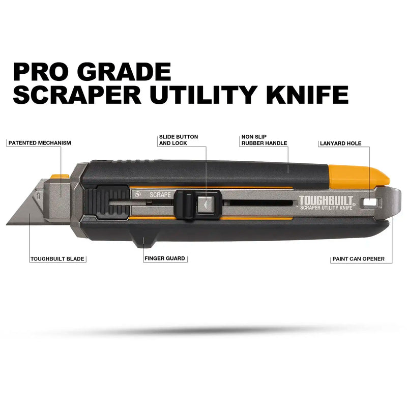 TOUGHBUILT Kniv Scraper Utility Knife + 5 blade