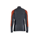 BLÅKLÄDER Langærmet undertrøje xwarm merinould half zip Mellemgrå/Mørkerød 4699