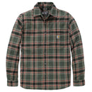 CARHARTT Hamilton Relaxed LS Plaid Shirt Forestry Green/amber Terrain