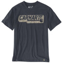 CARHARTT Irvine Relaxed Camo Logo T-Shirt Navy